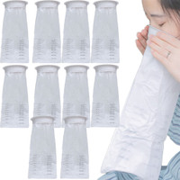 SERPLEX 10 Pack Leak Proof Travel Sick Bags 1000ml Disposable Nausea Bags Vomit Bag(0.169 ml White)