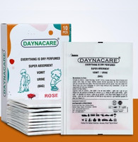 DAYNACARE Vomit Spitting Urine Disposable Dry Perfumed Super Absorbent Bags 10 Pcs ROSE) Vomit Bag(1000 ml White)