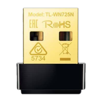 TP-Link TL-WN725N Wi-Fi Receiver 150 Mbps Wireless Nano USB Adapter(Black)