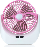 Ampeva High-Speed 4000mAh Rechargeable Table Fan with LED Light, Portable Fan, USB Fan, USB Battery Powered Quiet Personal Fan, 3 Speed For Office, Home, Kitchen USB Fan(Pink)