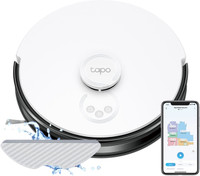 TP-Link LiDAR Navigation Robot Vacuum & Mop Robotic Floor Cleaner with 2 in 1 Mopping and Vacuum, Swappable Battery (WiFi Connectivity, Google Assistant and Alexa)(White)
