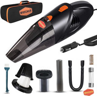Woscher 2003|140W Vacuum Motor & 5000 PA Powerful Suction| 15 Ft Cord With Hepa Filter Car Vacuum Cleaner(Black)