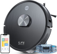 ILIFE A20 Pro LiDAR Robot Vacuum & Mop @6500Pa Suction, 5200mAh Battery, 'Y' Path Robotic Floor Cleaner with 2 in 1 Mopping and Vacuum, Reusable Dust Bag, Anti-Bacterial Cleaning (WiFi Connectivity, Google Assistant and Alexa)(Dove Gray)