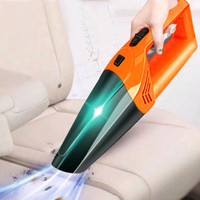 Owme Portable Car Vacuum Cleaner for all Cars Car Vacuum Cleaner with 2 in 1 Mopping and Vacuum, Anti-Bacterial Cleaning, Reusable Dust Bag(Orange, Black)