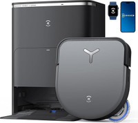 ECOVACS X5 Pro Omni Robotic Floor Cleaner with 2 in 1 Mopping and Vacuum, Anti-Bacterial Cleaning, Reusable Dust Bag (WiFi Connectivity, Google Assistant and Alexa)(Black)