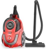 EUREKA FORBES Cyclo Vac Bagless Dry Vacuum Cleaner 24 kPa High Suction Vacuum |Cyclonic Technology |Bagless |Compact, Lightweight & Easy to Use |6 Multipurpose Accessories |HEPA Filter |Vario Power |Auto cord winding |1Year Warranty(Red, Grey)