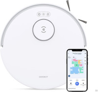 ECOVACS Deebot N20 Pro Robotic Floor Cleaner "8000Pa Strong Suction Robot Cleaner, Anti-Hair Tangle, Deep Sweeping and Vibrating Mopping, 5200mAh Battery" (WiFi Connectivity)(White)