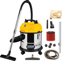 iBELL YOVER YO1600 21.7kPa 1600W, 21 L Steel Drums, HEPA Filter, Blowing & Suction , Wet & Dry Vacuum Cleaner with 2 in 1 Mopping and Vacuum(Yellow, Silver)