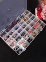 JIGSHTIAL Jewellery Organizer container Kit Earring Organiser good Storage Box Vanity Box 36 Grids Clear Plastic Storage Box Vanity Box(Transparent)