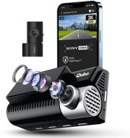 Qubo Smart Dashcam Pro 3K+Rear| Sony STARVIS 2| 5MP&amp;2MP| NightPulse Vision| 3.2LCD In-car Camera System(2 Camera, 1944p) Flipkart Deal