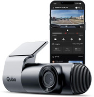 Qubo Smart Dashcam Pro 2K|QHD|G-Sensor|WiFi|Emergency Recording|Upto 1TB Card Reverse Assist Camera System(1 Camera, 1296p)