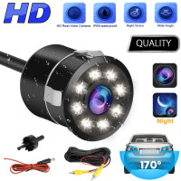 LOVMOTO Car HD Rear View 8 Led Camera Night Vision Reversing Back For Qua-lis Car HD Rear View 8 Led Camera Night Vision Reversing Back For Qua-lis Parking Sensor(Electromagnetic Systems)