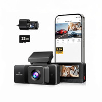 Redtiger A3 3CH Dash Cam 2.5K+1080P+1080P WiFi 3.18" Screen Front Rear Inside Dashboard Camera System(3 Camera, 2.5K+1080P+1080P)