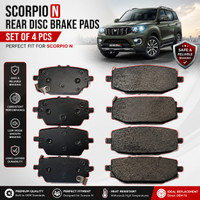 genuine parts Scorpio N Rear Disc Brake Pads Set (4 Pieces) Vehicle Disc Pad(Pack of 4)