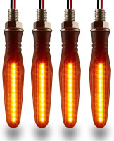 Autofledge Front, Rear, Side LED Indicator Light for Bajaj, Bullet, Datsun, Hero, Honda, KTM, Kawasaki, Royal Enfield, TVS, Universal For Bike, Yamaha 3 Series, 4 Series, 5 Series, 6 Series, 7 Series(Yellow)