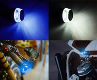 RACER'S EDGE Front LED Indicator Light for Yamaha, TVS, KTM, Royal Enfield, Hero, Honda Universal For Bike(White, Blue)