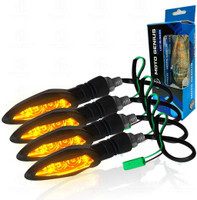 Moto Genius Side LED Indicator Light for Universal For Bike Universal For Bike(Yellow)