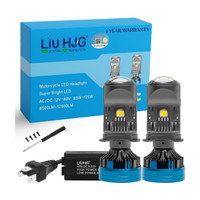 LIU HJG White LED H4 Fitting Headlight Bulb Headlight Motorbike, Car, Truck, Van LED (12 V, 125 w)(Universal For Bike, Universal For Car, Pack of 2)