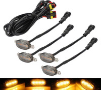 ACE Universal Car Grill Light LED Car Grill Yellow Light Fit for TACOMA Dash Light Car LED for Mahindra (12 V, 12 W)(Thar, Pack of 4)