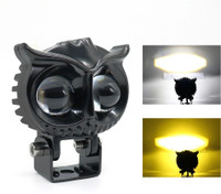AutoPowerz 2 Led fog lamp Yellow & White single OWL Shape Fog Lamp Car, Motorbike LED (12 V, 40 W)(Universal For Car, Universal For Bike, Pack of 1)