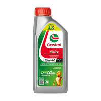 Castrol Activ 20W-40 4T 3X Protection with Actibond Technology for Bikes|API SN & JASO MA2 Synthetic Blend Engine Oil(0.9 L, Pack of 1)