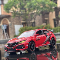 SOVIEXA 1:32 Die-cast Civic Type R Metal Car-SV271(Red, Pack of: 1)