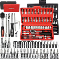 Yugam 46 Pc Tool Set with Ratchet Socket Wrench Kit for DIY, Auto & Household Repairs Vehicle Tool Kit