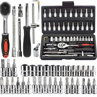 DEAGAN 46pcs Tool Ratchet Torque Wrench Combo Tools Kit Car Repair Set Hand Tool Kit ( Vehicle Tool Kit