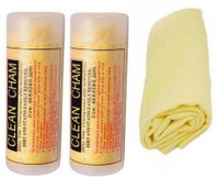 CLEAN CHAM Chamois Leather Vehicle Washing Cloth(Pack Of 2)