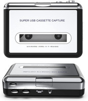 Etzin USB Cassette Player MP3 Portable USB 2.0 Handheld Tape to PC Super USB Cassette MP3 Player(Black, 0 Display)