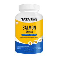 TATA 1mg Salmon Omega 3 Fish Oil 1000mg,Fish Oil Capsule with Omega-3(60 Capsules)