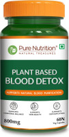 Pure Nutrition Plant-Based Blood Detox Capsules | Natural Blood Purification(60 Capsules)