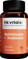 hk vitals Multivitamin with Probiotics | With Vitamins C, B, D & Zinc(90 Tablets)