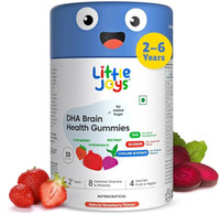 Little Joys DHA Brain Health Gummies for Kids 2-6 years| Improves Sleep,Mood & Concentration(30 No)