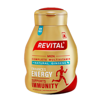 Revital H Multivitamin For Men With Natural Ginseng, 10 Vitamins & 9 Minerals(60 Capsules)