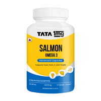 TATA 1mg Salmon Omega 3 Fish Oil with EPA (180mg) & DHA (120mg)(90 Capsules)