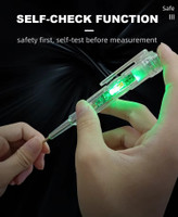 DR.GADGET Electrical Tester Pen Voltage Sensitivity Compact Pen Dual Color LED Light Digital Voltage Tester
