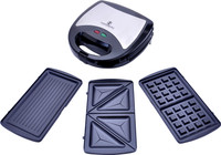 Homeberg by homeberg 3 in 1 Toast, Grill Sandwich & Waffle Maker. HG 360 Toast, Grill, Waffle(Black)