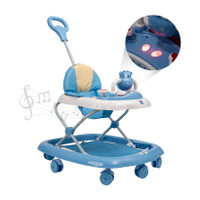 MeeMee Musical Activity Walker With Parent Rod(Blue)