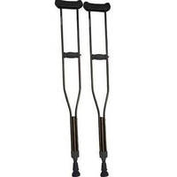 roston Mobility BLACK Height Adjustable 2Pcs Ultralight Underarm Crutch Axillary Walking Stick Walking Stick Walking Stick