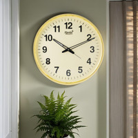 AJANTA Analog 32 cm X 32 cm Wall Clock(Beige, With Glass, Standard)