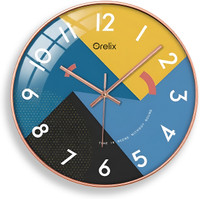 Orelix Analog 30 cm X 30 cm Wall Clock(Pink, With Glass, Standard)