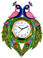 DivineCrafts Analog 32.5 cm X 32.5 cm Wall Clock(Multicolor, With Glass, Standard)