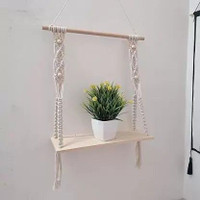 RAKANO MACARME Art Decor for Bedroom Living Room Nursery Party Decoration(White)