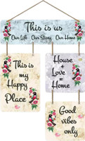 JPR Enterprises Well Hanging Slogan This is us our life our story our home(Sky Blue)