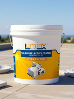 LUMINX Cool Roof Solar Reflective Coating | Ultra Advance High SRI Heat Reflective White, Heat Resistance, Elastomeric, Summer Cool Roof Emulsion Wall Paint(10 kg)