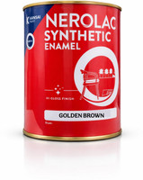 NEROLAC Glossy Enamel Oil Paint for Metal and Wall Paint GOLDEN BROWN Enamel Wall Paint(1 L)