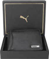 PUMA Men & Women Casual Black Artificial Leather Wallet(6 Card Slots)