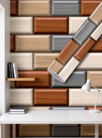 BDM 240 cm x 40 cm Waterproof Architecture Vinyl Wallpaper(Multicolor)