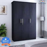 Flipkart Perfect Homes Julian Engineered Wood 3 Door Wardrobe(Finish Color - AW Melamine GL Wenge SIB, Knock Down)